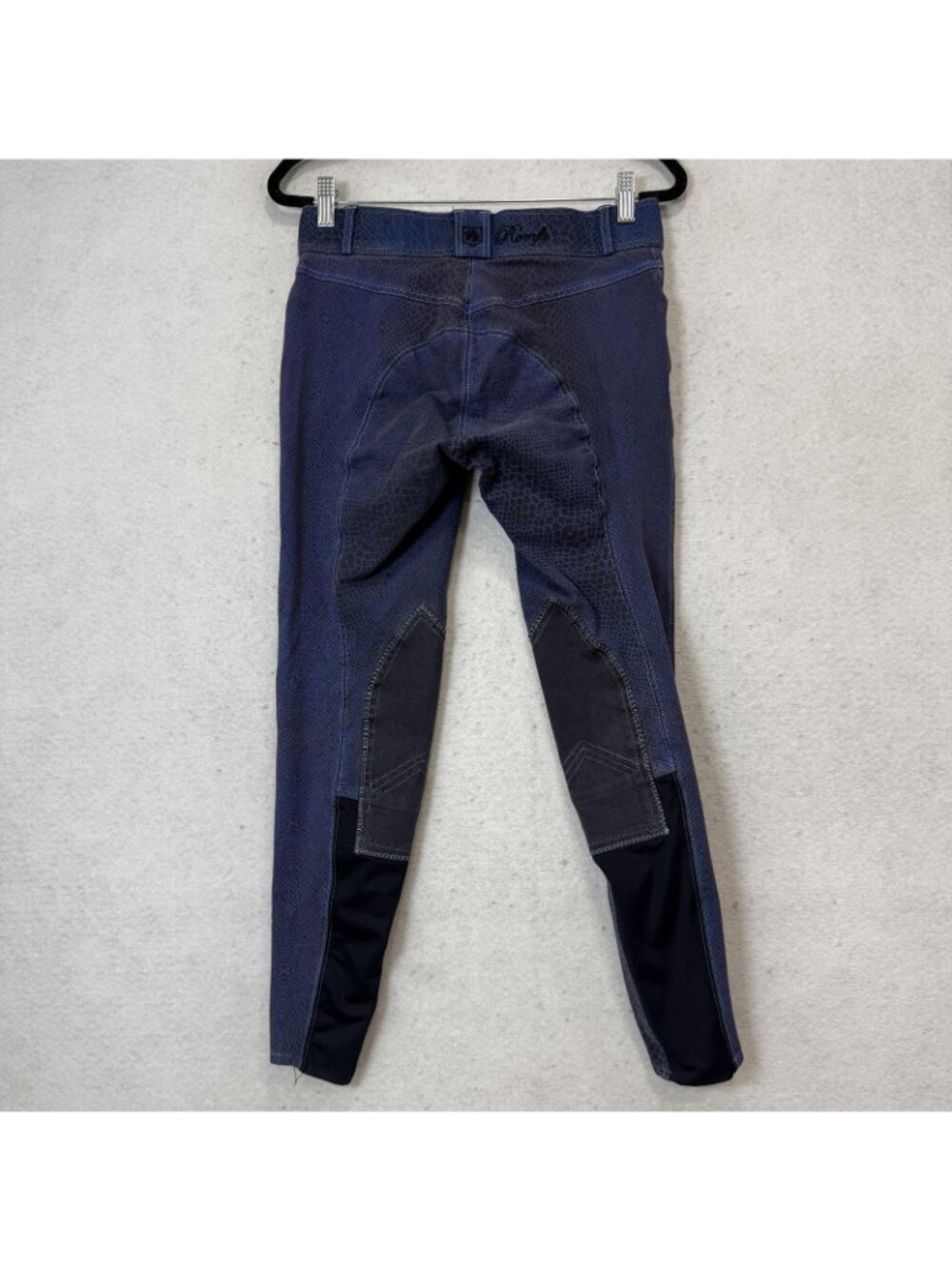 ROMFH Pants Womens 26R Blue Animal Print Twill Jegging Stretch Riding Pockets - Picture 8 of 9